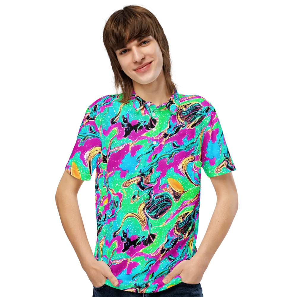 Meltwater Riot on Men's Slim Fit Polo Shirt — Front