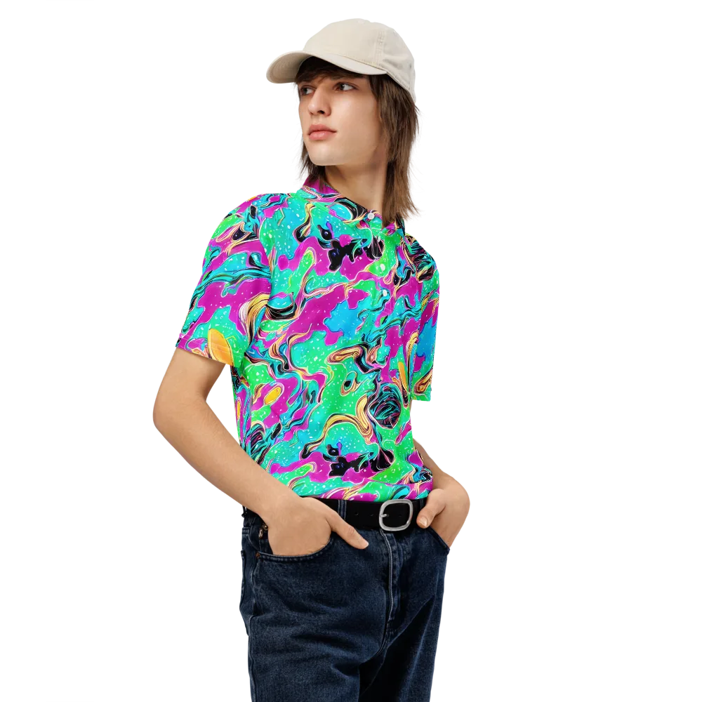 Meltwater Riot on Men's Slim Fit Polo Shirt — Right Front