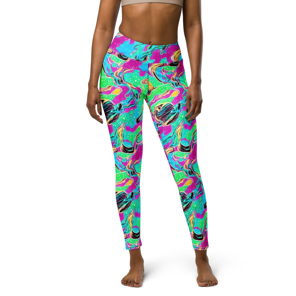 Meltwater Riot on Yoga Leggings — Front
