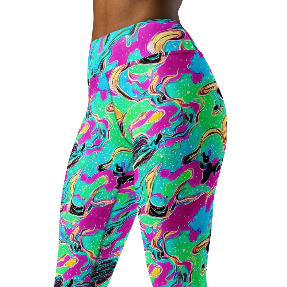 Meltwater Riot on Yoga Leggings — Left Front