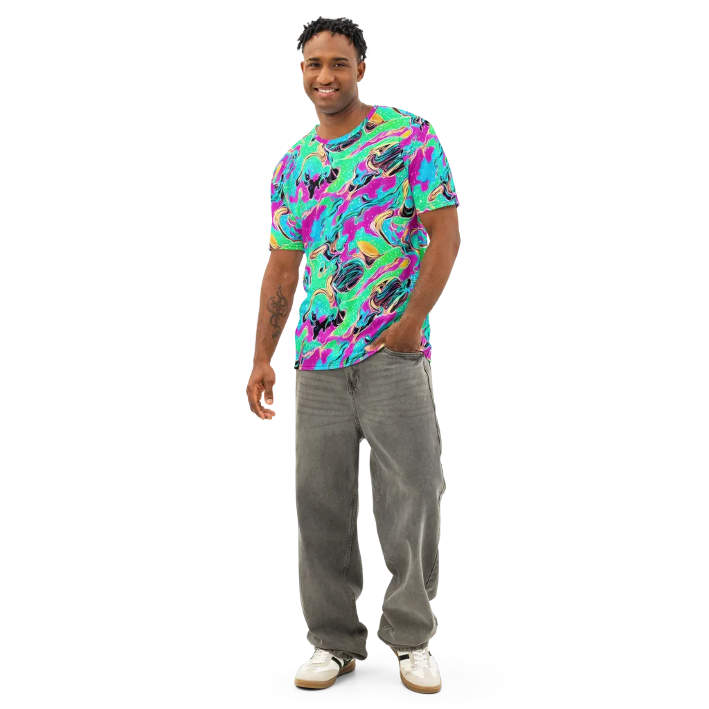 Meltwater Riot on Men's Cotton Crew Neck T-Shirt — Front