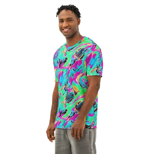 Meltwater Riot on a Men's Cotton Crew Neck T-Shirt