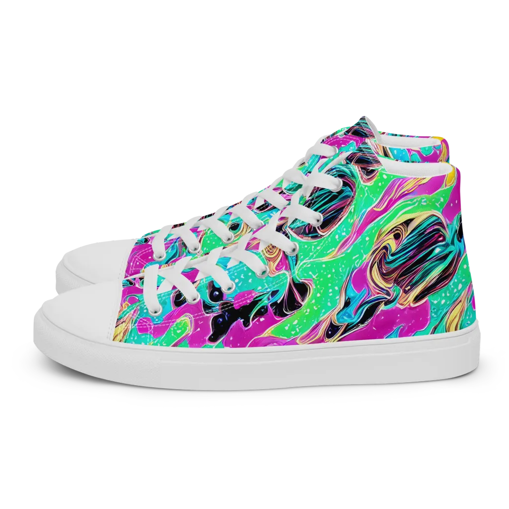 Meltwater Riot on Men's High Top Canvas Shoes — Left