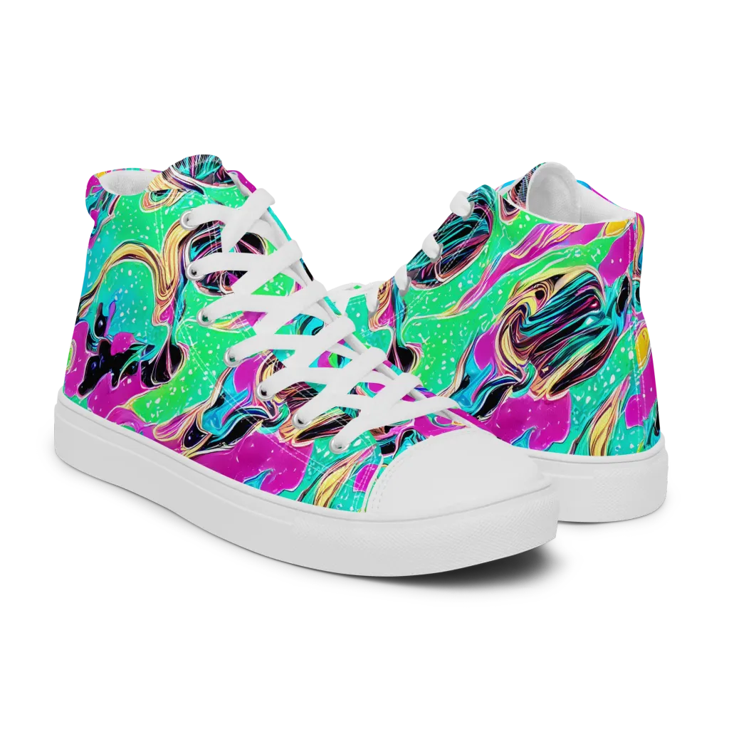 Meltwater Riot on Men's High Top Canvas Shoes — Right