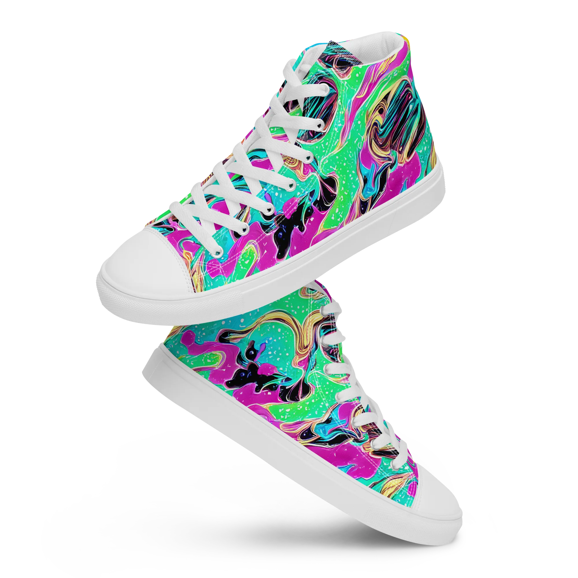 Meltwater Riot on Men's High Top Canvas Shoes — Front