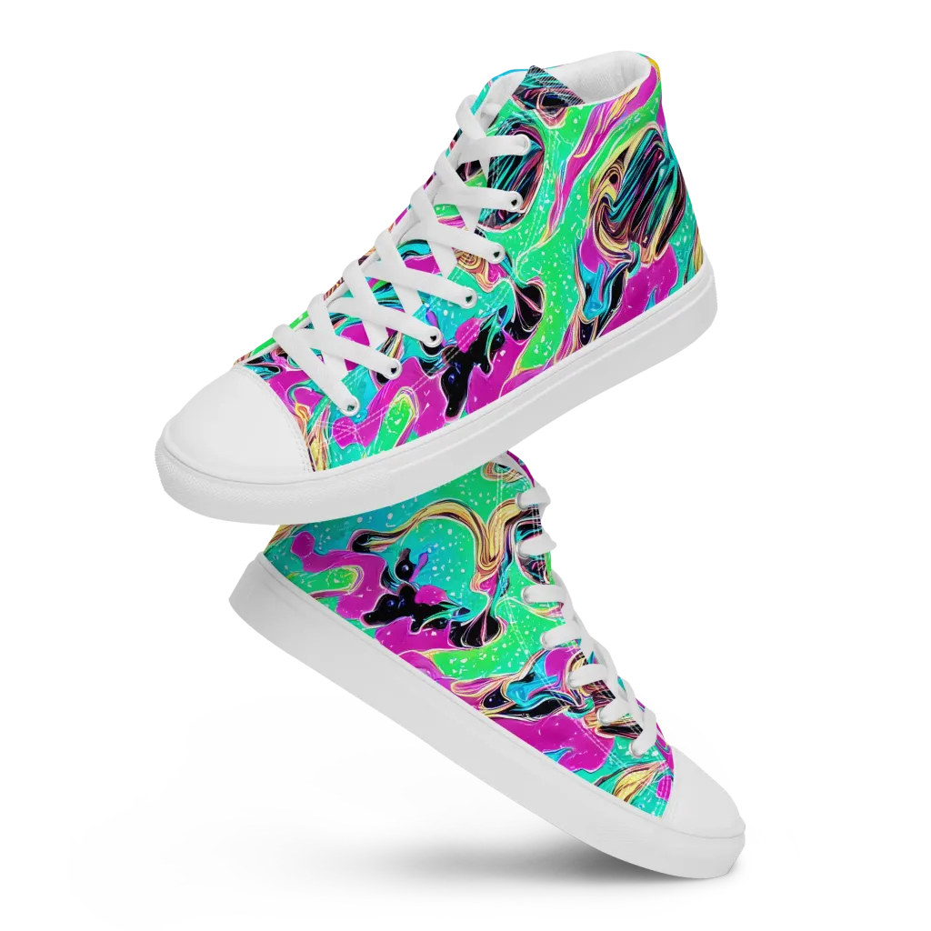 Meltwater Riot on Men's High Top Canvas Shoes — Front