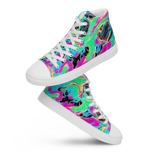 Meltwater Riot on a Men's High Top Canvas Shoes