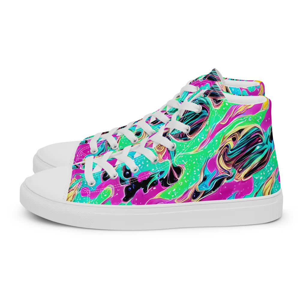 Meltwater Riot on Women's High Top Canvas Shoes — Left