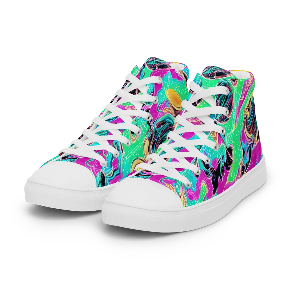Meltwater Riot on Women's High Top Canvas Shoes — Left Front