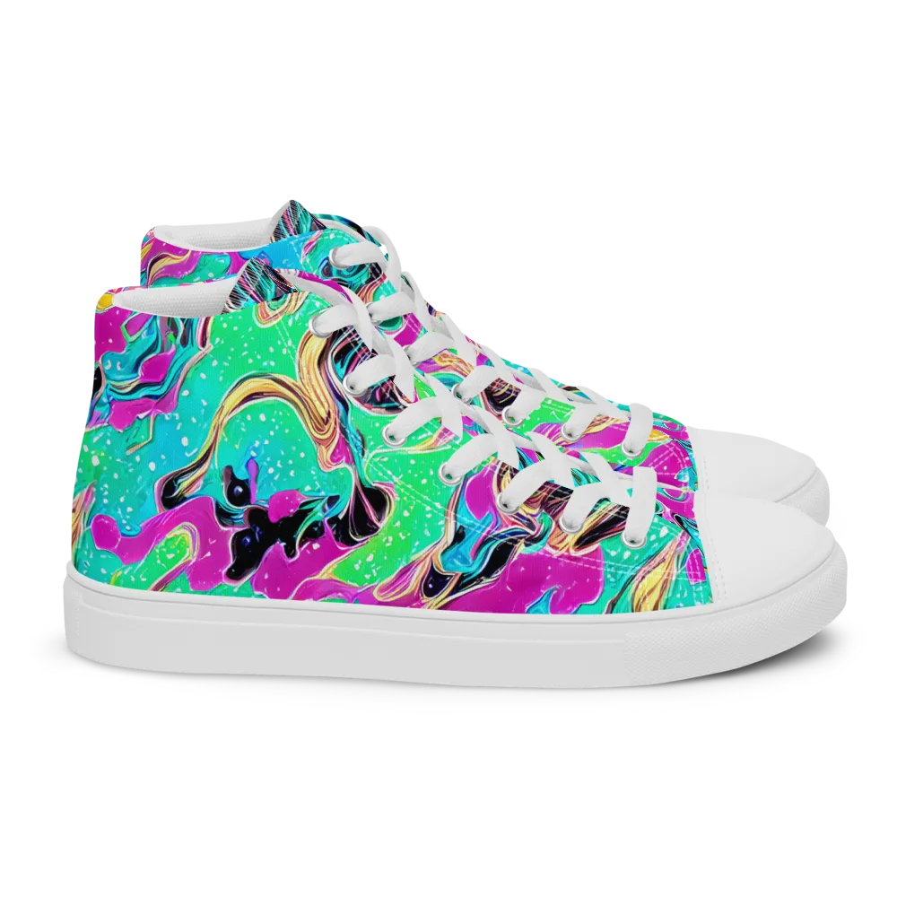 Meltwater Riot on Women's High Top Canvas Shoes — Right