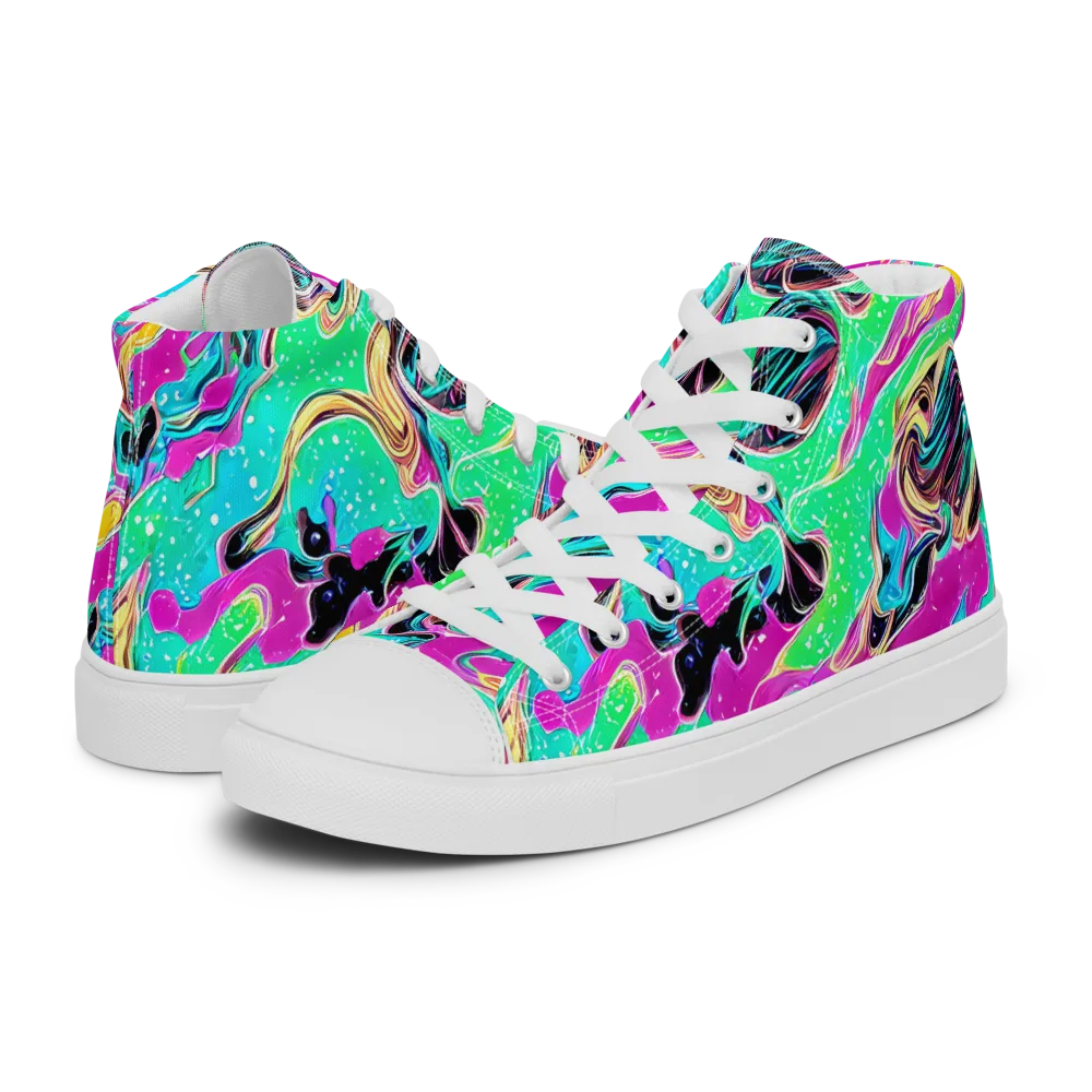 Meltwater Riot on Women's High Top Canvas Shoes — Left