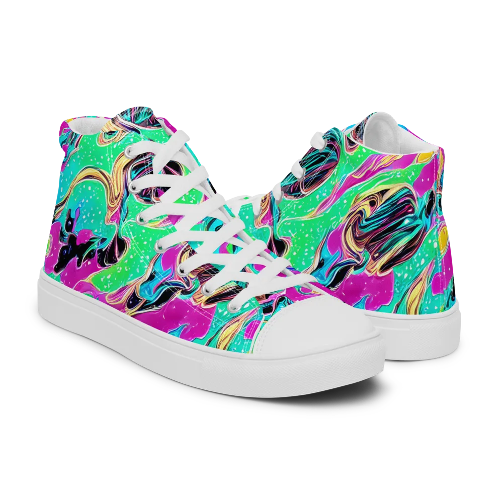 Meltwater Riot on Women's High Top Canvas Shoes — Right