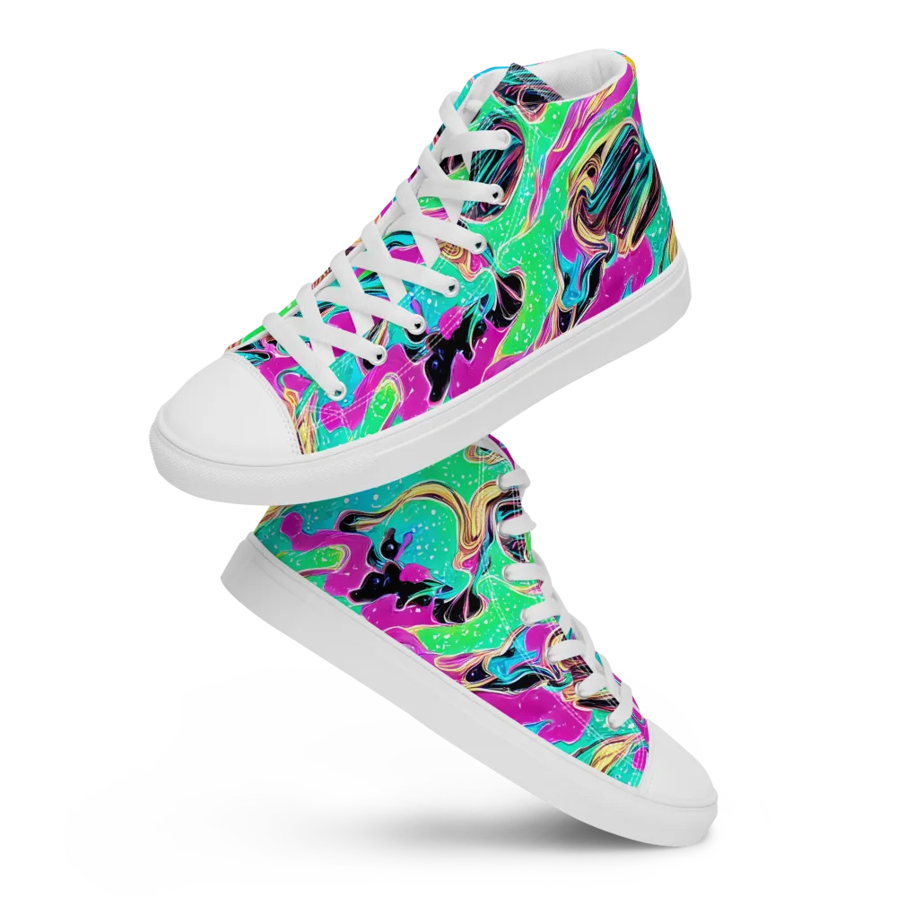 Meltwater Riot on Women's High Top Canvas Shoes — Front