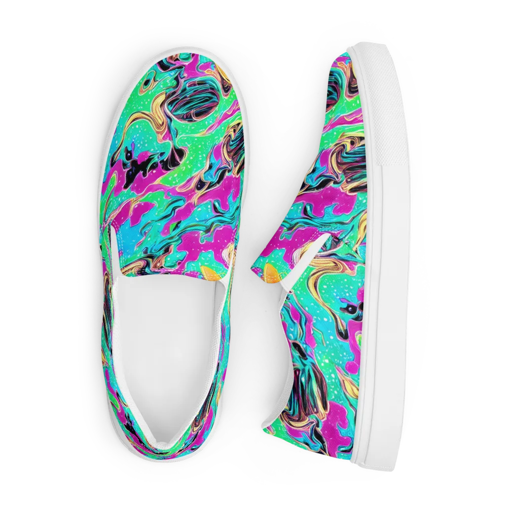 Meltwater Riot on Men's Slip-On Canvas Shoes — Front