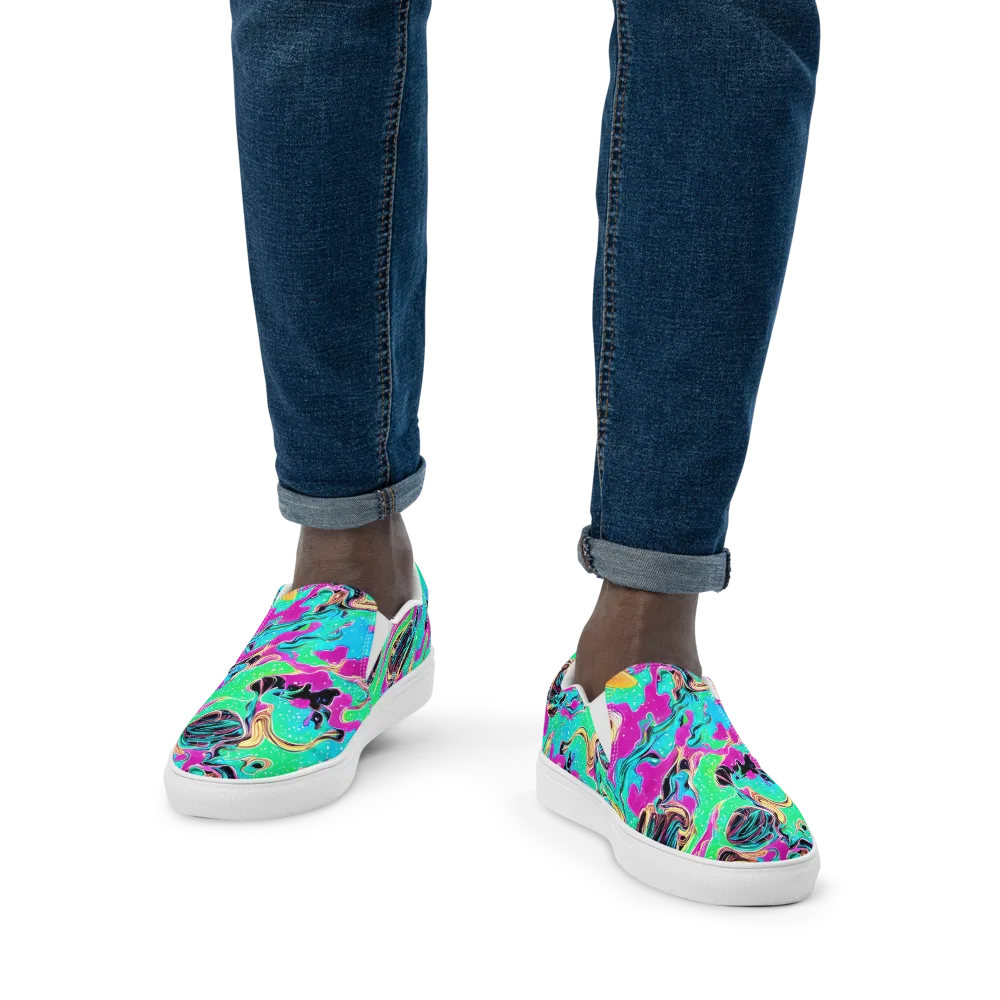 Meltwater Riot on Men's Slip-On Canvas Shoes — Front
