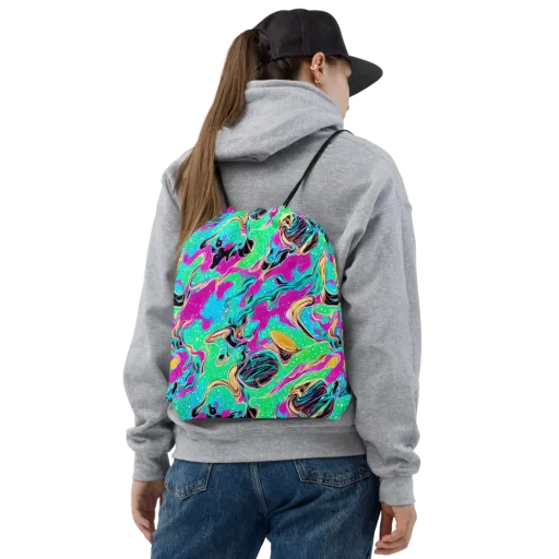 Meltwater Riot on a Drawstring Bag