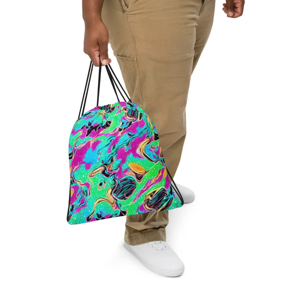 Meltwater Riot on Drawstring Bag — Front