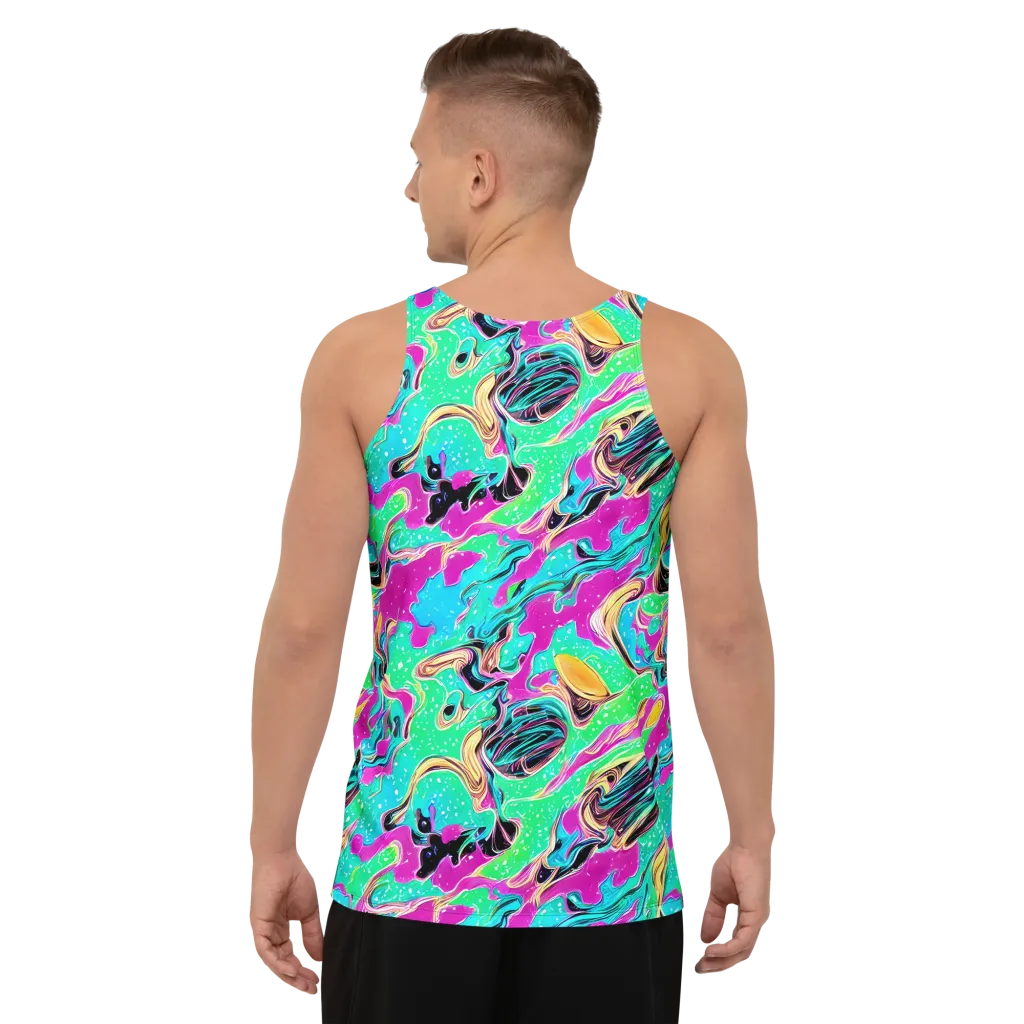 Meltwater Riot on Men's Tank Top — Back