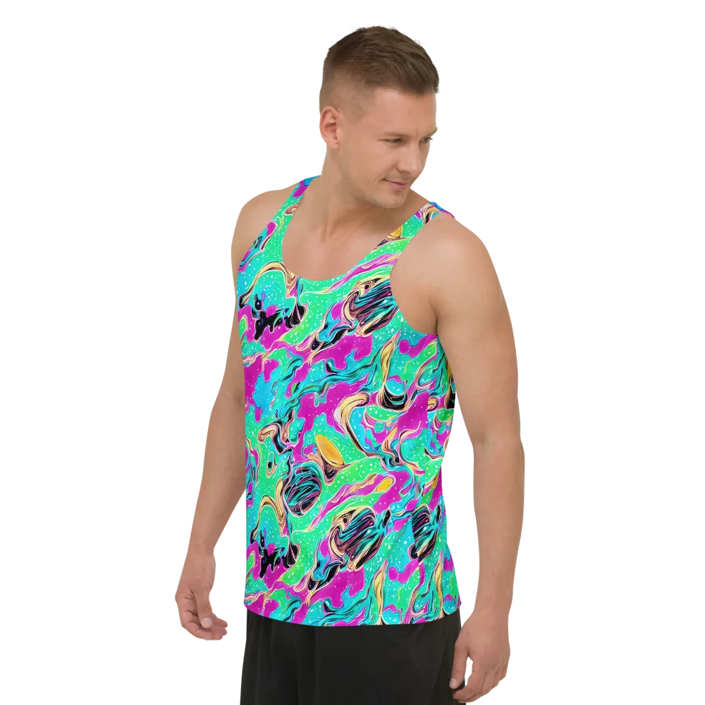 Meltwater Riot on Men's Tank Top — Left Front