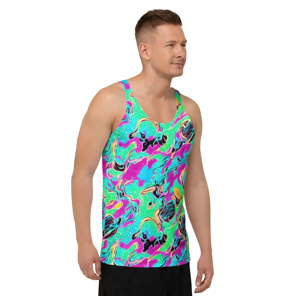 Meltwater Riot on Men's Tank Top — Right Front