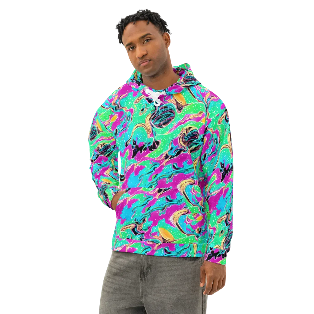 Meltwater Riot on Cotton Hoodie — Left Front