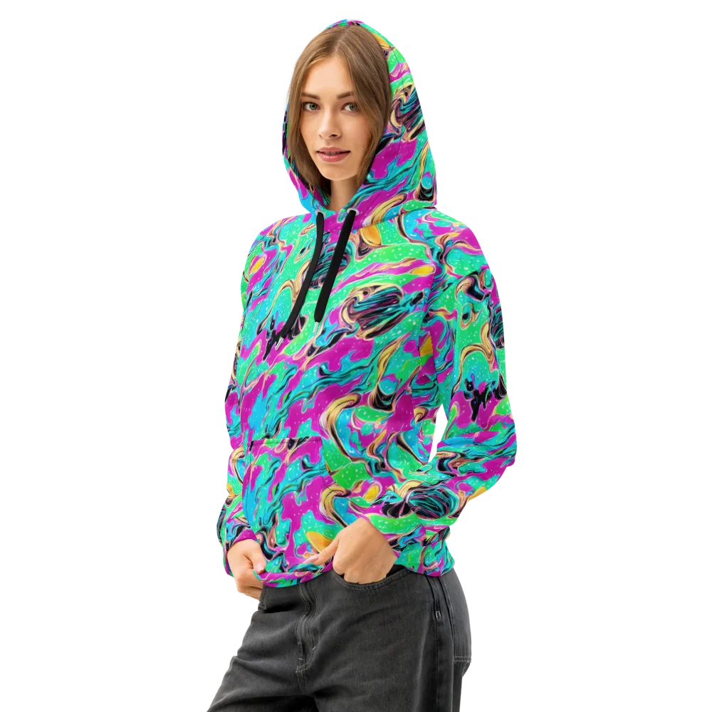 Meltwater Riot on Cotton Hoodie — Left Front