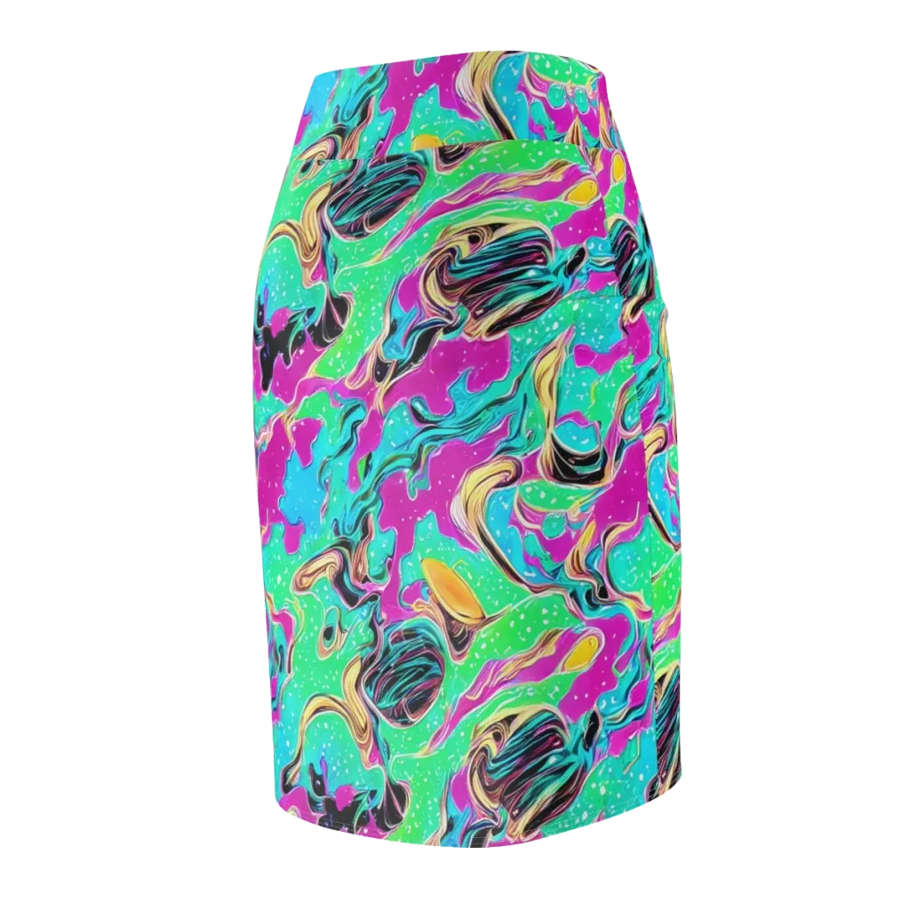 Meltwater Riot on Pencil Skirt — Back Side
