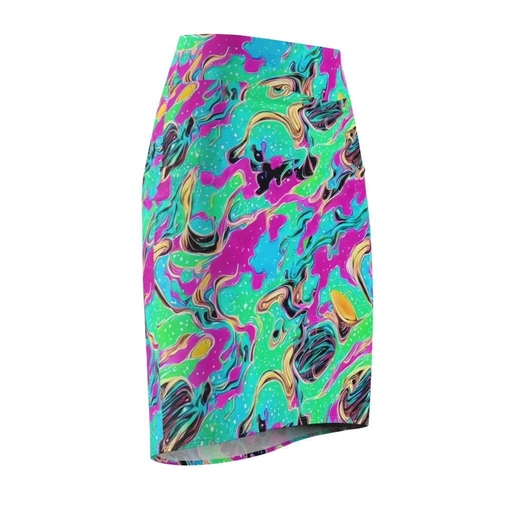 Meltwater Riot on Pencil Skirt — Front Side