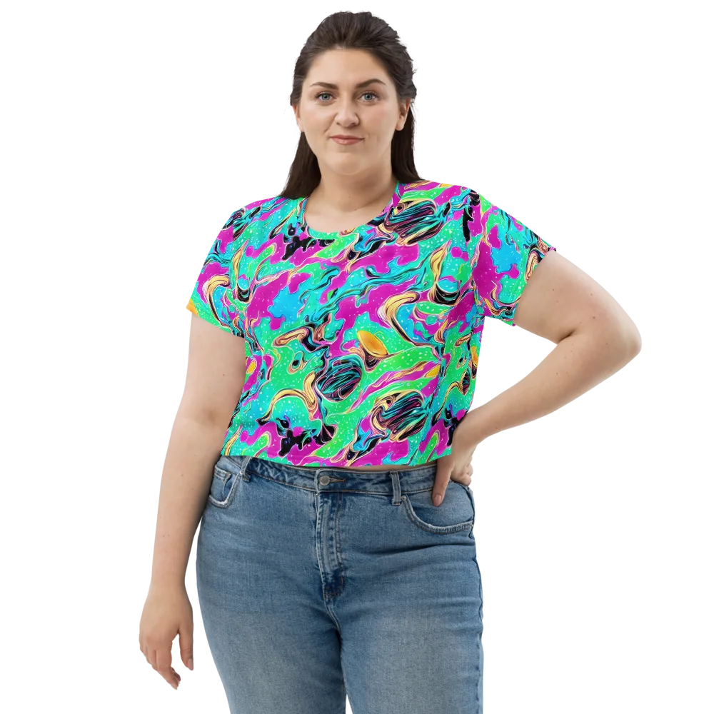 Meltwater Riot on Crop Tee — Front