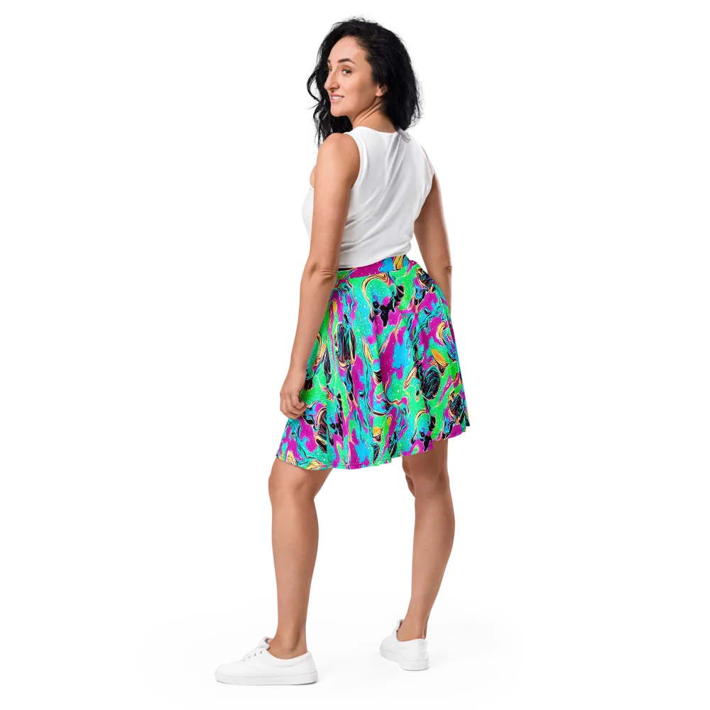 Meltwater Riot on Skater Skirt — Back