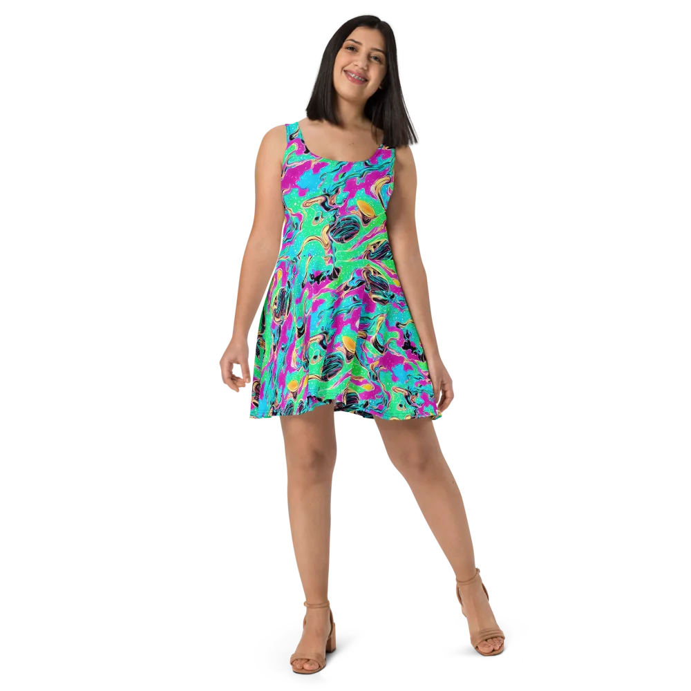 Meltwater Riot on Skater Dress — Front