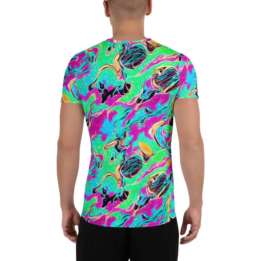 Meltwater Riot on Men's Athletic T-Shirt — Back