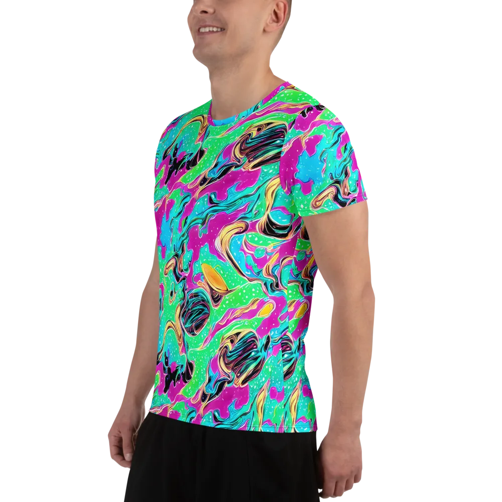 Meltwater Riot on Men's Athletic T-Shirt — Left