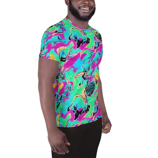 Meltwater Riot on a Men's Athletic T-Shirt
