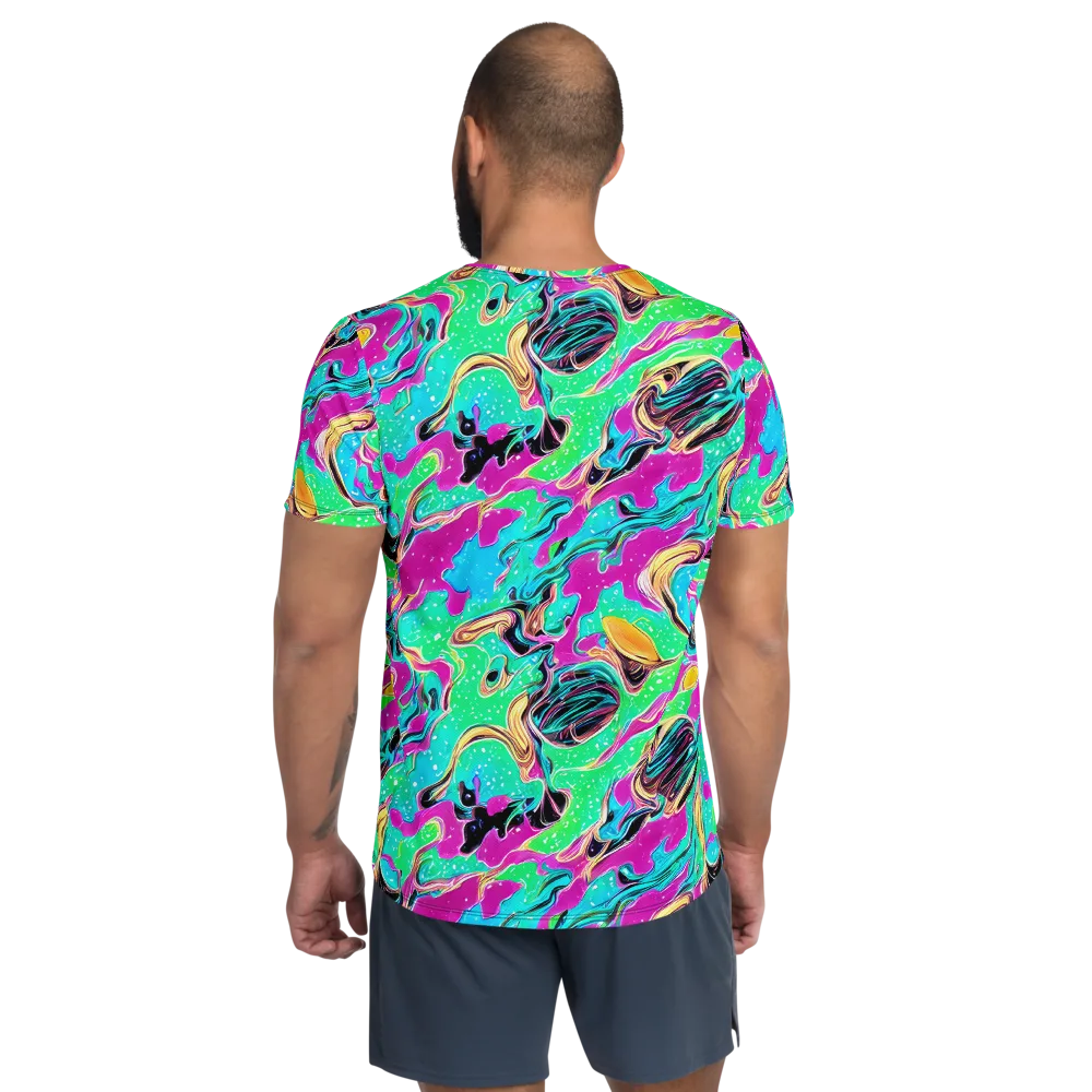Meltwater Riot on Men's Athletic T-Shirt — Back
