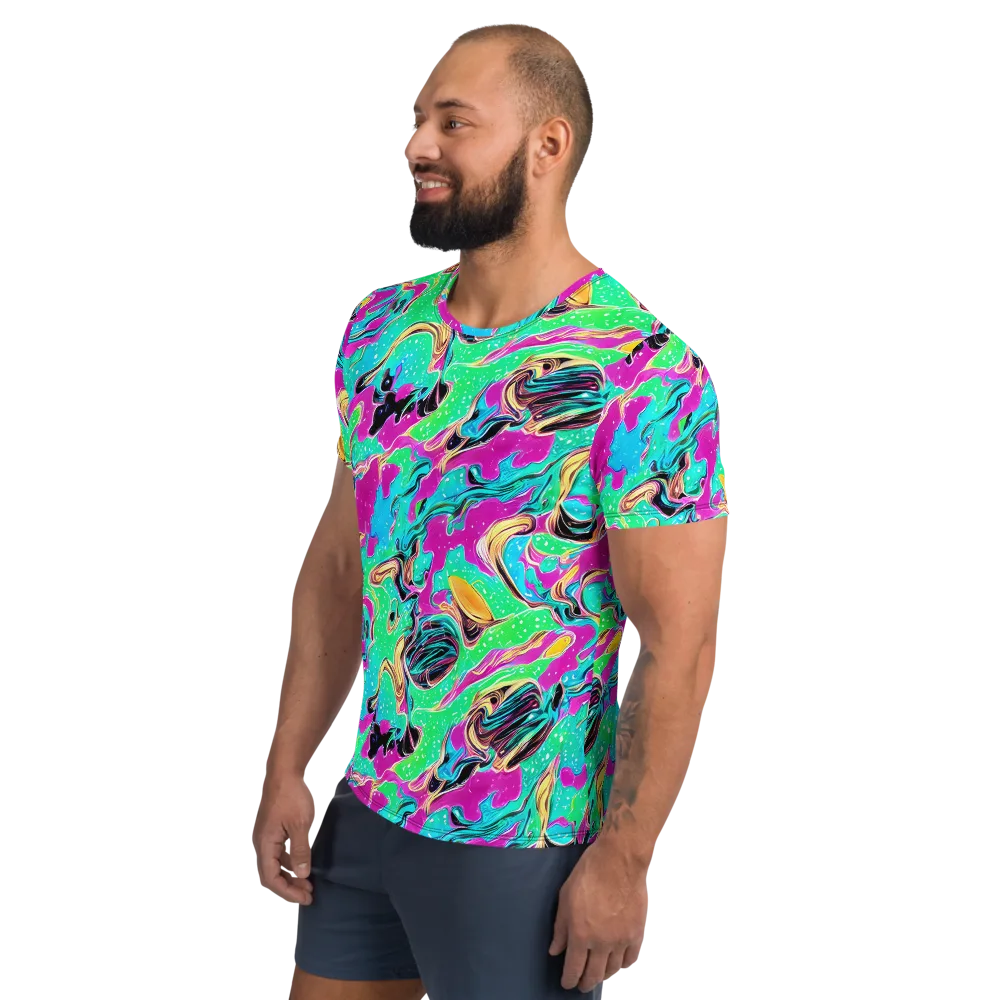 Meltwater Riot on Men's Athletic T-Shirt — Left