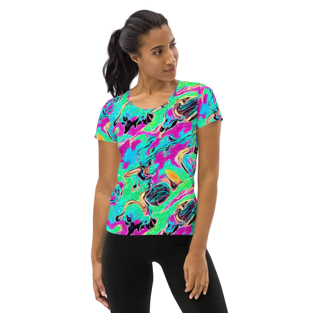 Meltwater Riot on Women's Athletic T-Shirt — Front