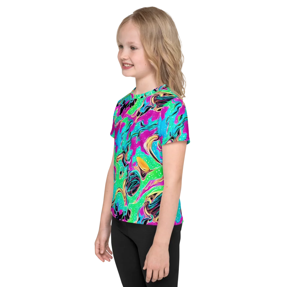 Meltwater Riot on Kids Crew Neck T-Shirt — Left