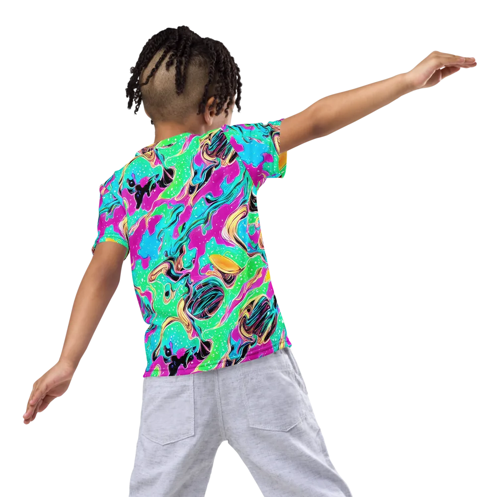 Meltwater Riot on Kids Crew Neck T-Shirt — Back