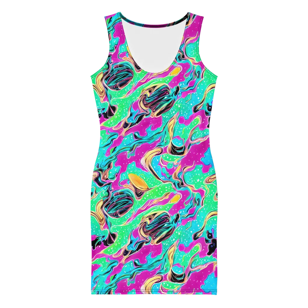 Meltwater Riot on Bodycon Dress — Front
