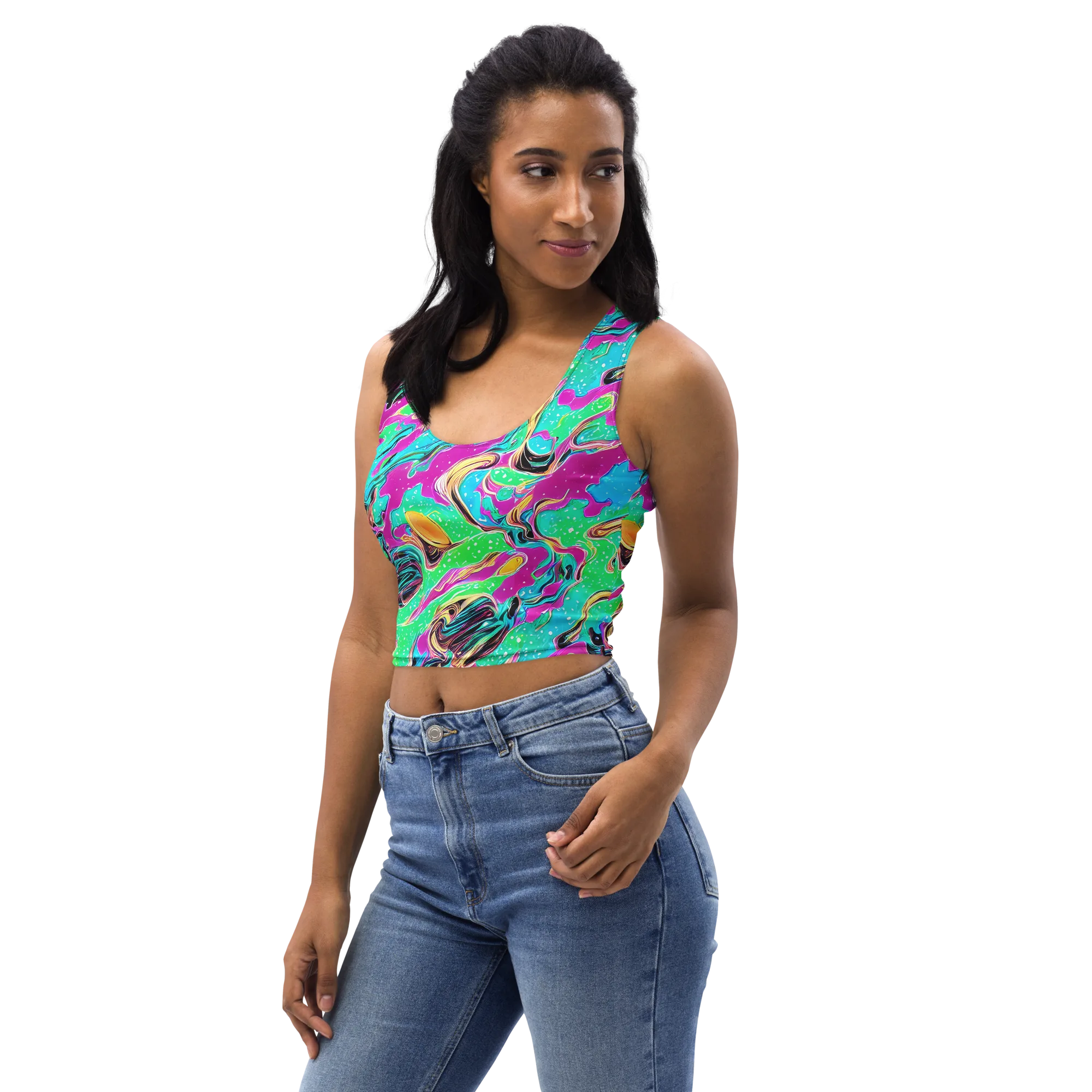 Meltwater Riot on Crop Top — Left Front