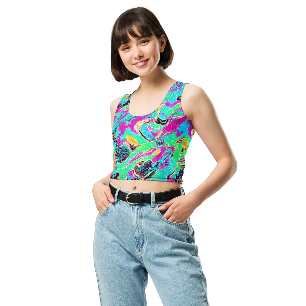 Meltwater Riot on Crop Top — Front