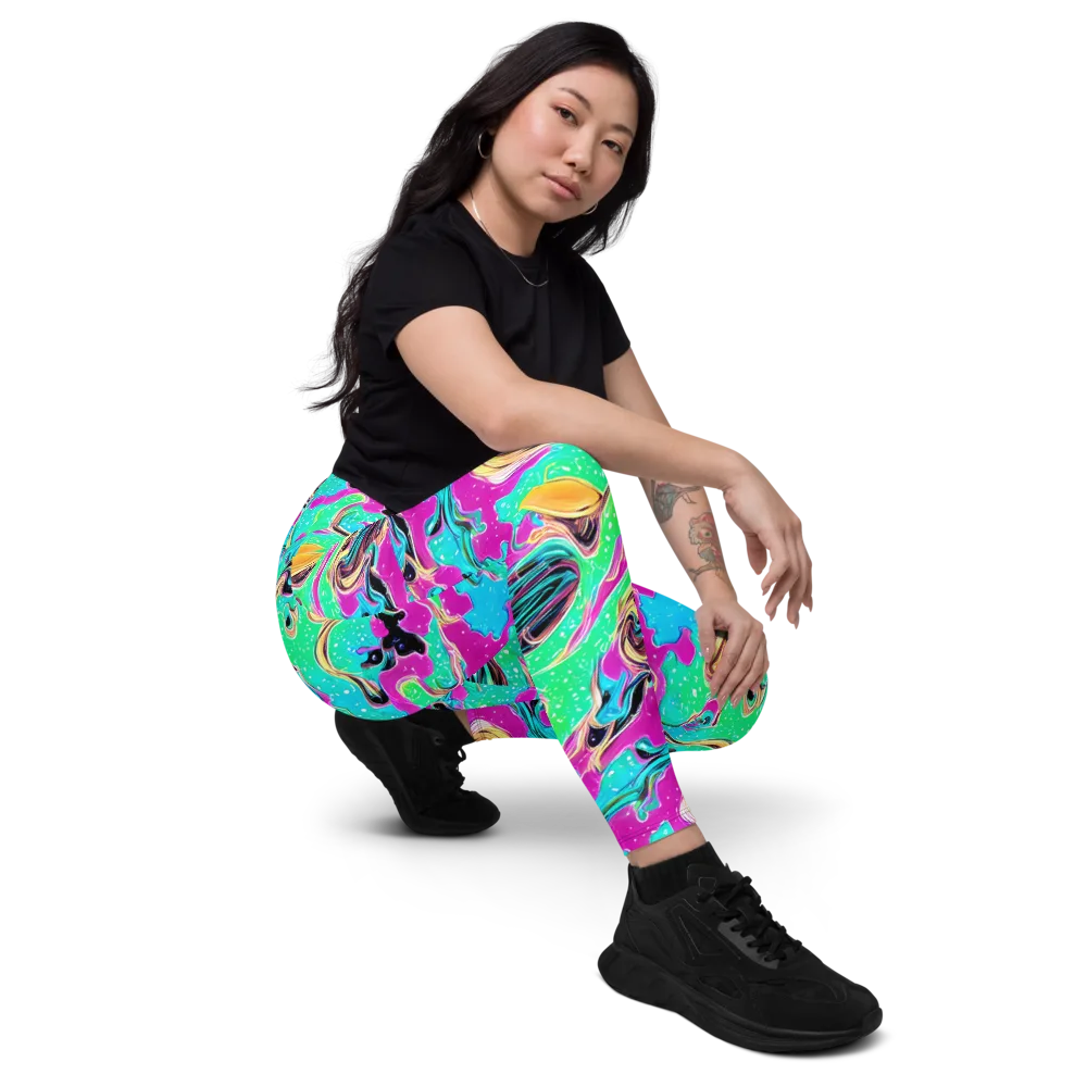 Meltwater Riot on Leggings with Pockets — Right Front