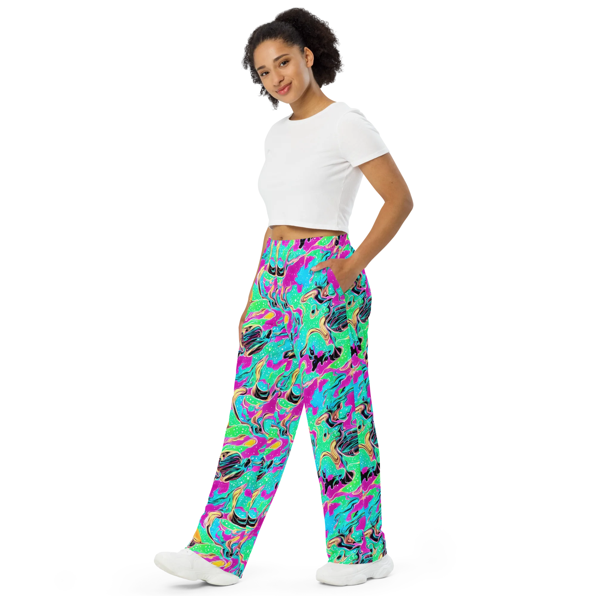 Meltwater Riot on Wide-Leg Pants — Left Front