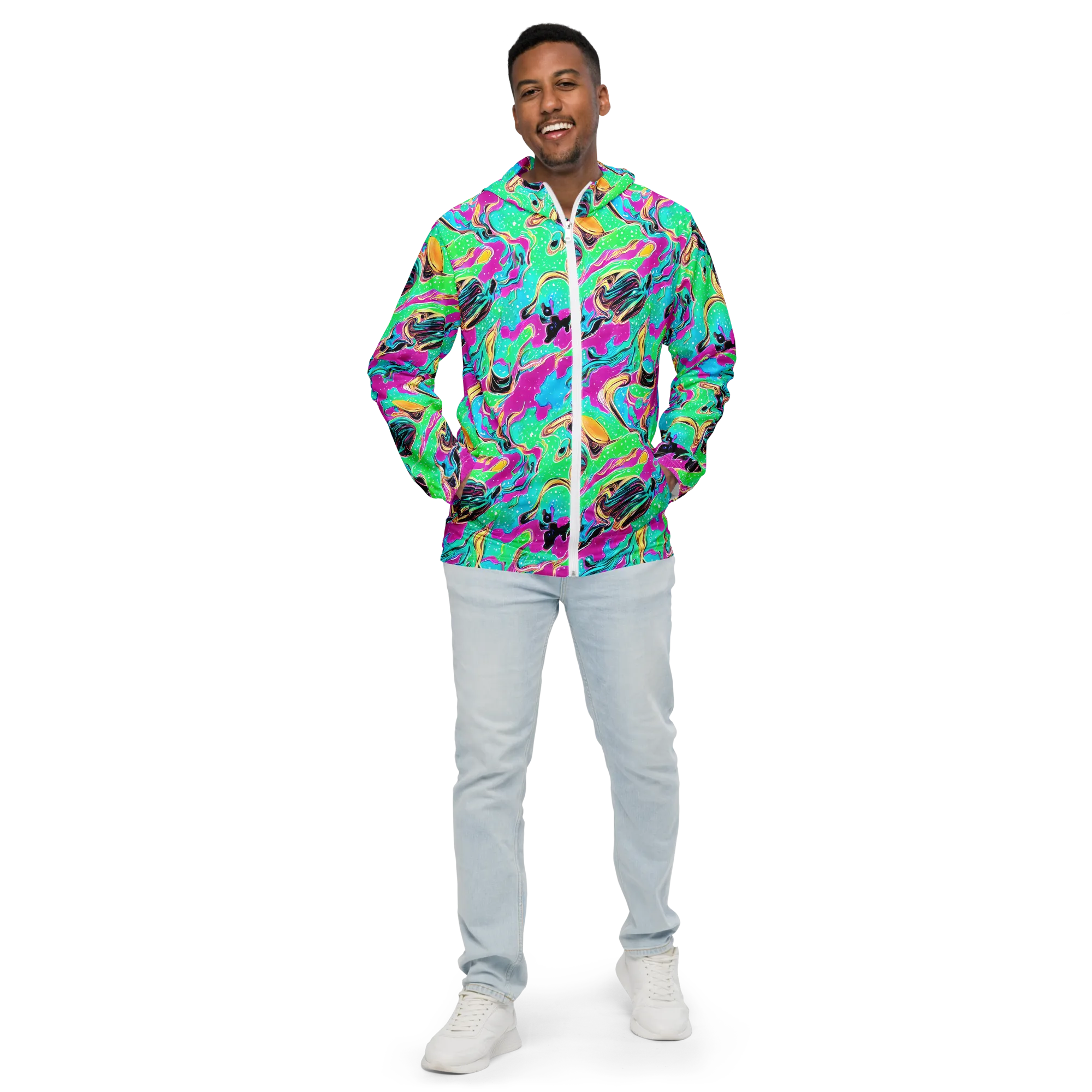 Meltwater Riot on Men's Windbreaker — Front