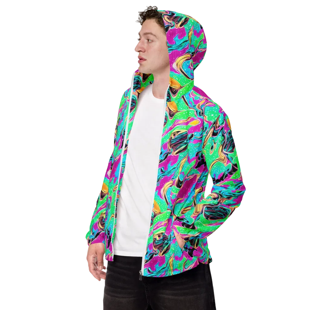 Meltwater Riot on Men's Windbreaker — Left Front