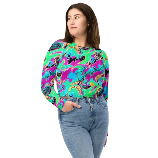 Meltwater Riot on a Long Sleeve Crop Top