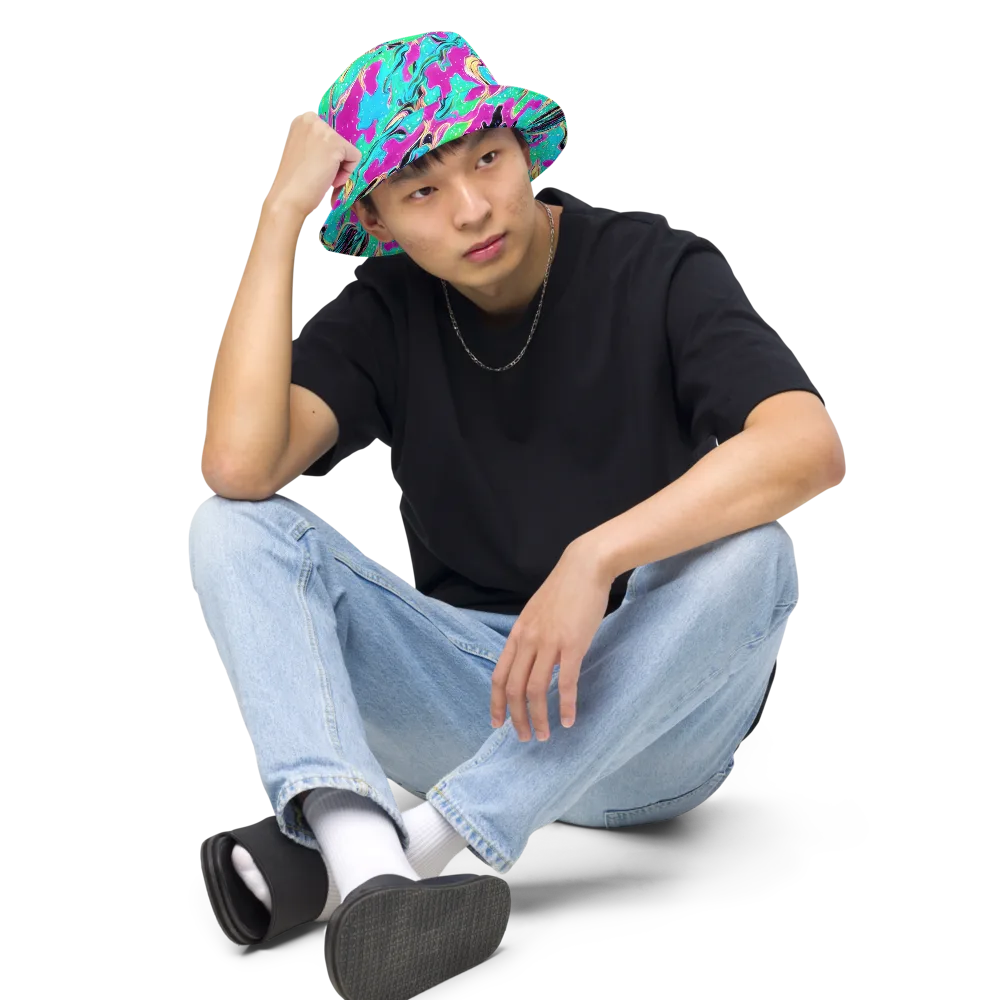 Meltwater Riot on Reversible Bucket Hat — Front 2 Inside