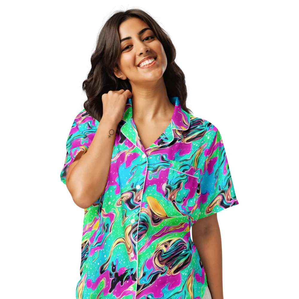 Meltwater Riot on Women's Short Sleeve Pajama Top — Front