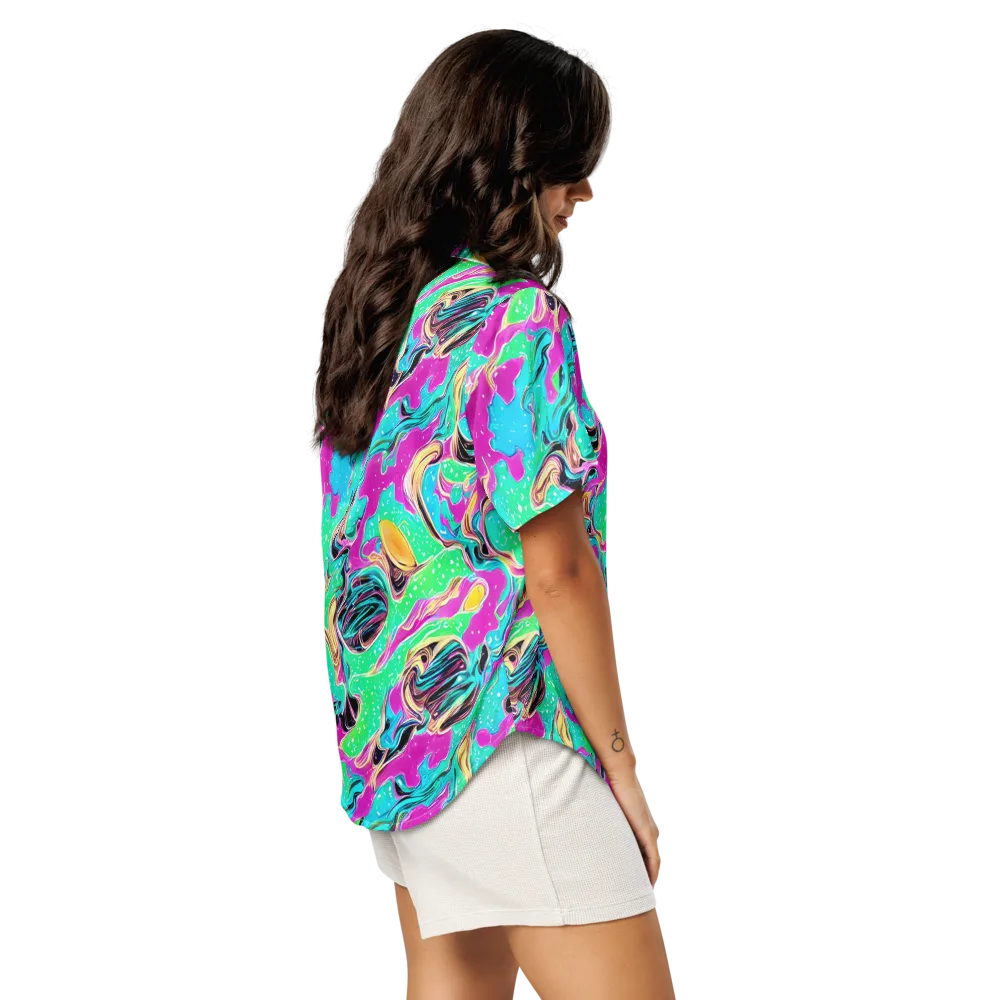 Meltwater Riot on Women's Short Sleeve Pajama Top — Right Back